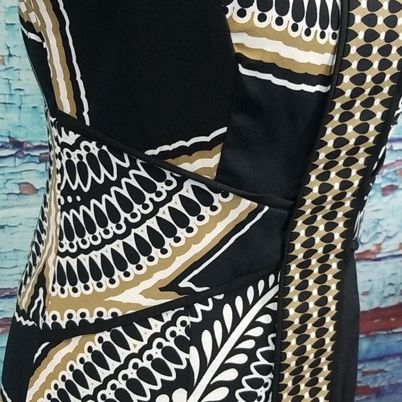 Sangria Black, Brown and white pattern dress NWT - Picture 5 of 8